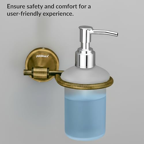 Image of Plantex (Primax) 304 Grade Stainless Steel Liquid Soap Dispenser for Bathroom /Shampoo Dispenser /Hand Wash Dispenser /Bathroom Accessories-Pack of 1 (Brass Antique)