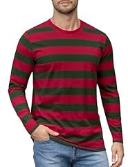 Green and Red Striped Long Sleeve