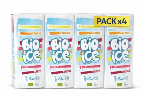 Pack 4x Polos Bio Ice La Finestra Sul Cielo 400 Ml 4 Envases Con 10 Polos Total 40 Polos, 1,6 L Polos Helados Ecológicos Sabores Refrescantes