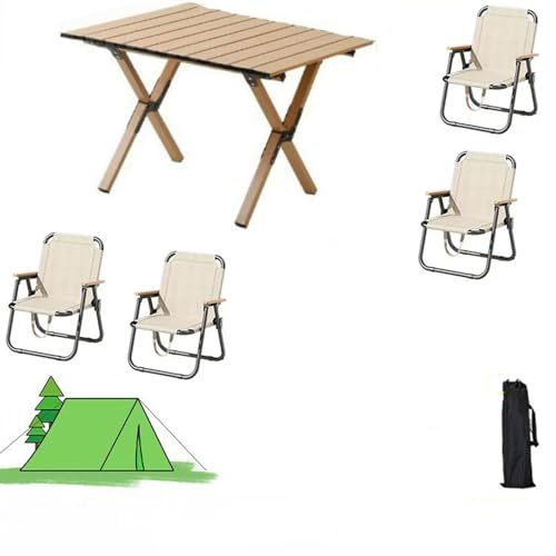 Mesa Pícnic Plegable Tablero Enrollable Aluminio Mesa Camping Resistente Y Portátil (Capacidad De 220 LB) Incluye Bolsa Transporte Ideal para 2 A 4 Personas Barbacoas Eventos Aire Libre Y Jardines