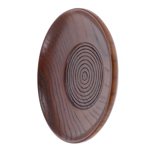 ABOOFAN 1pc Wooden Soy Sauce Dish Round Seasoning Plate for Dipping Skid Design Safe and Unique Shape for Snacks Condiments and Home Decor