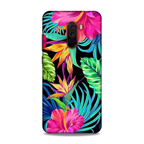 Image of Printed Mobile Back Hard Case Cover for Xiaomi Poco F1 | Floral, Flowers, Leaves -2185