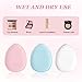 6Pcs Mini Triangle Finger Powder Puff, Reusable Small Wet & Dry Use Makeup Puff, Soft Mini Setting Powder Puffs for Loose, Foundation, Concealer, Eye Shadow, Beauty Makeup Tools (White Blue Pink)