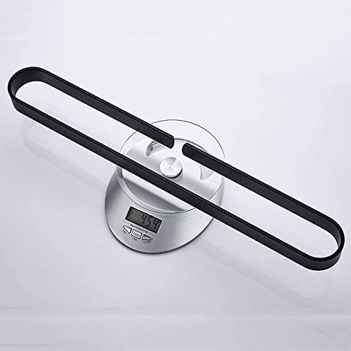 Toallero libre perforado de aluminio grueso negro como accesorios de baño indispensables 5