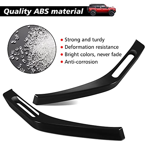 G Hood Release Handle Cover Accessory Compatible With 2021 2022 Ford Bronco, Hood Hinge Cover Hood Side Release Handle Decoration For External Accessories,2 Pcs,Black #TOP2