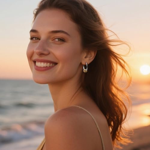 Shiny Gold Earrings for Women,14K Gold Plated Butterfly Earrings for Women,14K Real Gold Plated Dainty & Trendy Butterfly Stud Earrings for Fashion Jewelry Gifts4