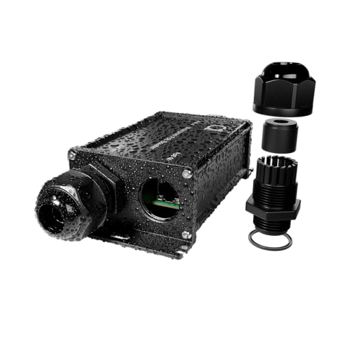 Image of Waterproof PoE Extender Repeater Booster, Outdoor Gigabit PoE Amplifier with 2 Output Ports, IP67, 802.3af /at /bt, Up to 90W Total, No Power Required