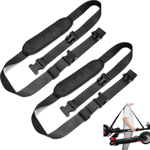 MOPHOEXII 2 Pack Scooter Strap?Adjustable Kick Scooter Straps and Extra-Thick Anti-Slip Shoulder, Kick Scooter Carrying Strap for Beach Chair, Balance Bikes,Kids Bike,Foldable Bikes,Ski Board
