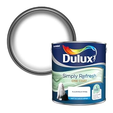 Dulux Simply Refresh Matt Emulsion Paint - Pure Brilliant White - 2.5L, 5382928
