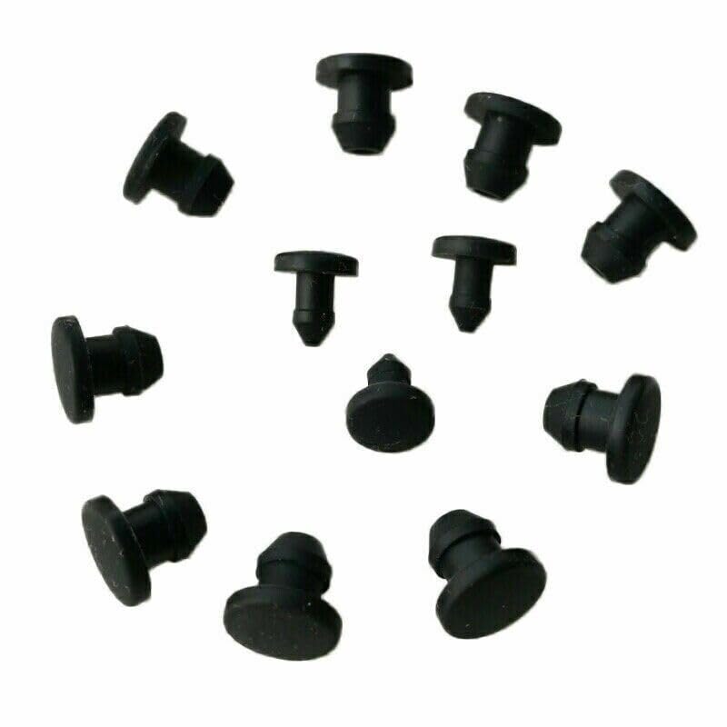 Black Snap-on Hole Plug Silicone Rubber Blanking End Caps Seal Stopper 2.5~14mm (4.5mm)