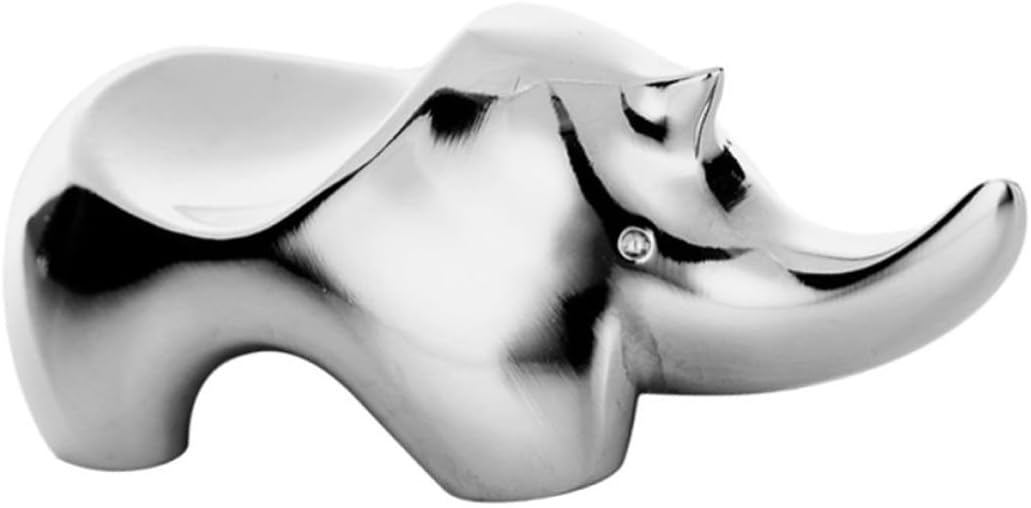 Zinc Alloy Rhino Shape Chopstick Rest and Spoon Fork Holder Smooth Surface and Graceful Shape for Dining Table Use