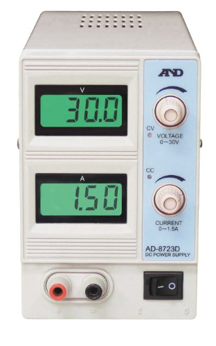 A&D 直流安定化電源 AD8723D(30V-1.5A) 一般(ISO)校正付(検査成績書+トレサビリティ体系図)
