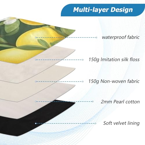 Funda para portátil 13-14 pulgadas impermeable con patrón limón miniatura 4