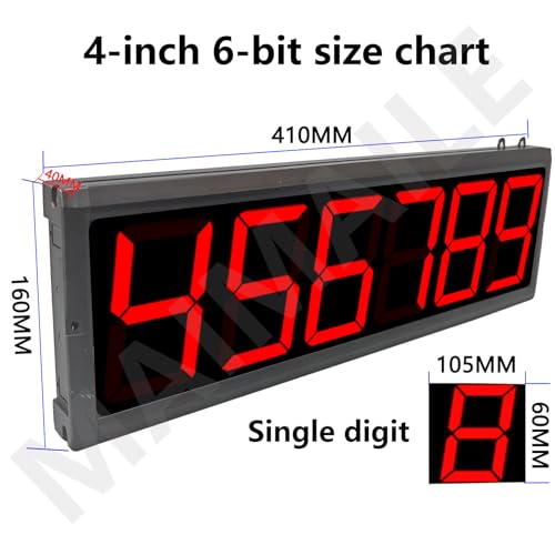 Compteur numérique à grand écran LED et détection ajustable - 4
