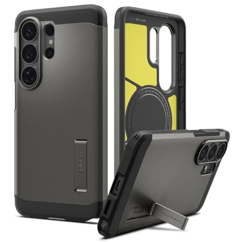 Spigen for Galaxy S26 Ultra Case, Tough Armor MagFit [Kickstand] [Compatible with MagSafe] [Military-Grade Protection] - Gunmetal