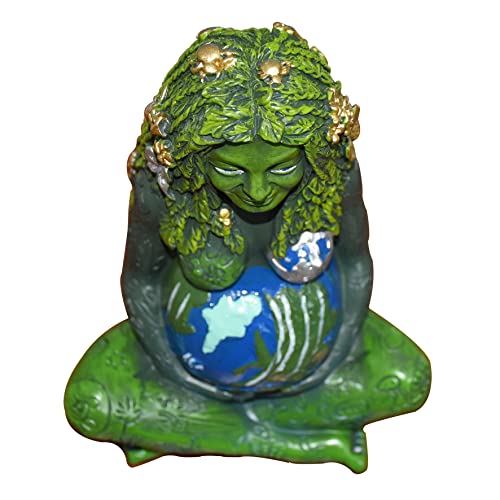 Gaia Earth Mother Statue 7.5" Millennial Greek Goddess With Sun Moon Figurine For Altar Table Witchy Spiritual Room Decor Mother Of All Life Collections, Nature A #TOP5