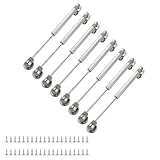 MIVIDE 8 soportes de gas para tapa 150N, bisagras de puntal de gas, bisagras desplegables, amortiguadores de gas de cierre suave, bisagras de puerta de cocina, bisagra de resorte de gas para puerta de