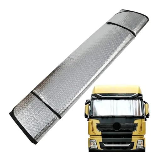 Pare-soleil pliable pour camion et pare-brise avant avec ventouses de fixation - 3