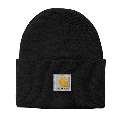 CARHARTT WIP Acrylic Watch Hat Cappello Invernale Unisex con Adesivo 7kmh Nero 3544 5 CARHARTT WIP Acrylic Watch Hat Cappello Invernale Unisex con Adesivo 7kmh Nero 3544