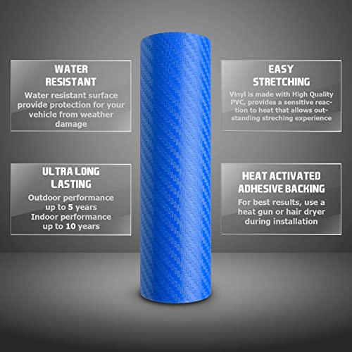 12"X60" (1Ftx5Ft) 3D Carbon Fiber Red Textured Matte Car Auto Motorcycle Vinyl Wrap Sticker Diy Decal Film Sheet Air Release Bubble Free Self Adhesive Peel And Stick Free Tool Kit #TOP3