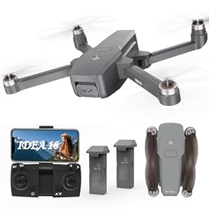 Bürstenlose Motor Drohne mit 2 Kameras 40KM/h MAX Windbeständig 4 Level 5GHz WIFI FPV Drohnen mit HD Kamera RC Quadcopter Drone für kinder Erwachsene 2 Akkus idea16 UAV