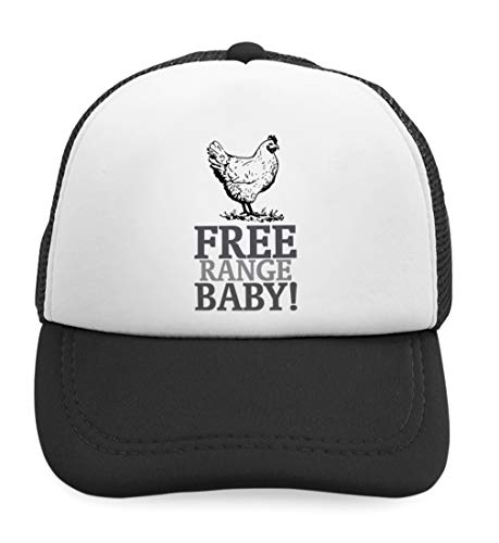 Custom Kids Trucker Hat Free Range Baby! Chicken Farm Boys Caps & Girls