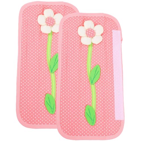 SMASOLO 2 piezas Cubiertas para Manijas de Electrodomésticos de Cocina de Fundas para Tiradores de Frigorífico y Microondas Protección contra Manchas y Diseño Elegante Rosa