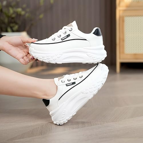 Baskets à plateforme blanche pour femme : chaussures de course légères - 6