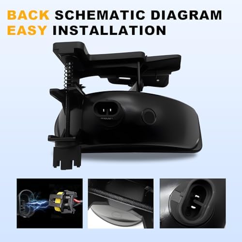 Shocklight Fog Lights Compatible with 1999-2002 Chevy Silverado 1500 2500, 2000-2001 Silverado 3500, 2000-2006 Suburban/Tahoe(Not for model with Z71), A Pair Of Fog Lamps with Smoked Lens - 3