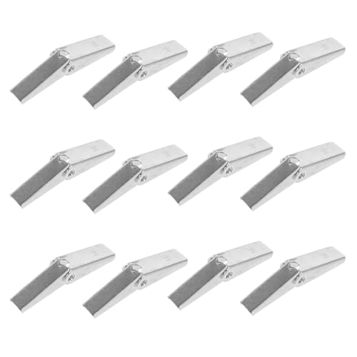 ULTECHNOVO 12pcs Chevilles à Bascule Galvanisées en Fer Galvanisé M6 pour Plaques de Plâtre Robustes, Écrous à Ailettes Pratiques, pour Projets de Bricolage et Réparations Mobiles