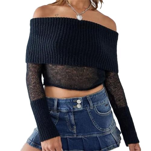 トップス NOUNLESS SHEER OFF SHOULDER KNIT SHEER OFF SHOULDER KNIT – NOUNLESS