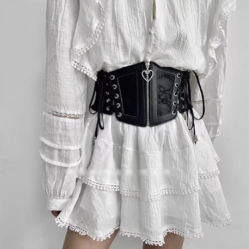 Fashionable Wide Belt Elastic Waistband Curve-Enhancing Belt Suitable for Outerwear, Coats, Windbreakers and Skirts3