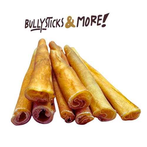 Image of BULLYSTICKS & MORE 12 Inch Beef Collagen Sticks for Dogs (Regular Size - 8 Count)- Bones for Dogs - No Hide Sticks Beef Cheek Rolls