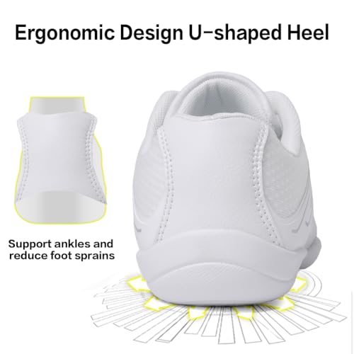 Image of CADIDL Cheer Shoes Women White Cheerleading Dance Shoes
