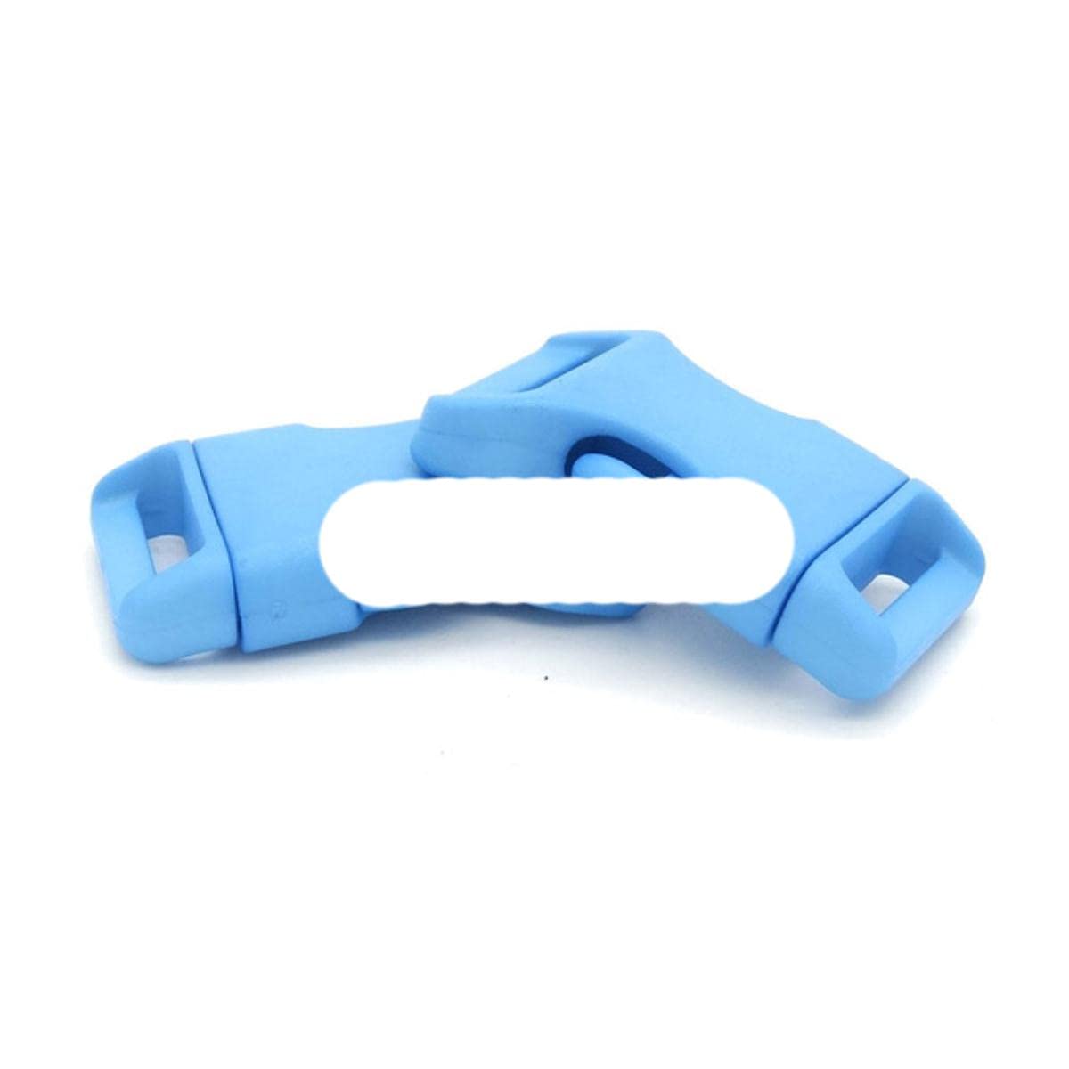 Hebillas de liberación lateral contorneadas de plástico de 25 mm para pulseras de paracaídas/respaldo, 50 unidades, color azul claro