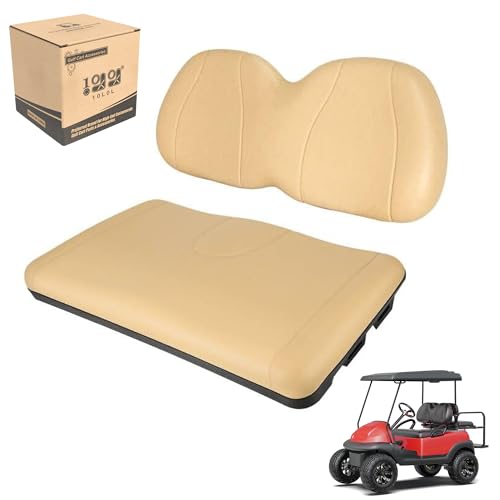 10L0L Golf Cart Front Seat Cushion & Backrest Assembly for Club Car Precedent 2004-2011 Premium Soft Sponge Replacement Kit Comfortable and Supportive Beige