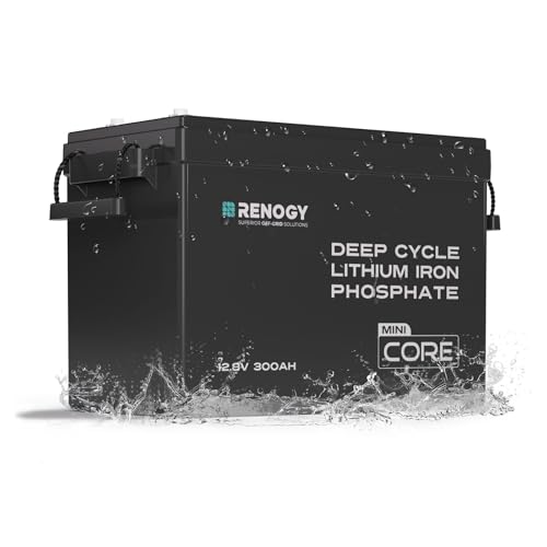 RENOGY REGO Lithium Battery 12V 300AH LiFePO4 Battery, 200A BMS 5000+ Deep Cycle Life, High/Low Temp...