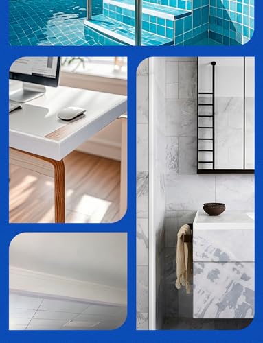 Moldura de esquina de PVC para azulejos de baño y paredes sin adhesivo 7