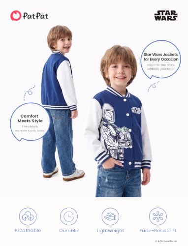 Image of Disney Marvel Bomber Jacket Spider Man Toy Story Cars Varsity Cardigan2-13Y | Officially Licensed Snap Button Coat,Fall Star Wars Graphic Cloth Top,Hulk Venom Stitch Mickey Lightning Mcqueen Kids Apparel