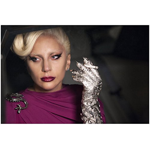 Amazon.com: American Horror Story 8 inch x10 inch Photo Lady Gaga Purple  Dress Silver Gloves Smoking Cig kn : Everything Else