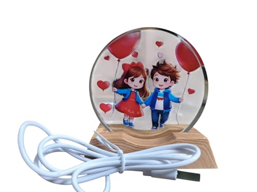 AFIRAA A S Handicrafts Crystal Ball Lamp Antique Designing Beautiful Night Light for Decoration (Couple) with Eiffel Tower Free