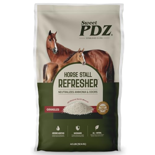 Sweet PDZ Horse Stall Refresher Granules, Stall Refresher Odor Eliminator (40 lbs)