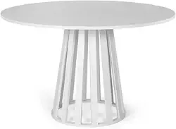 Mesa de Jantar Redonda 4 Lugares 90cm Tália Branca - Straub Web