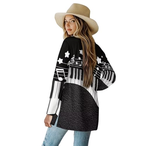 Image of Womens Open Fron Cardigan Sweaters Long Sleeve Tops Daily Coats
