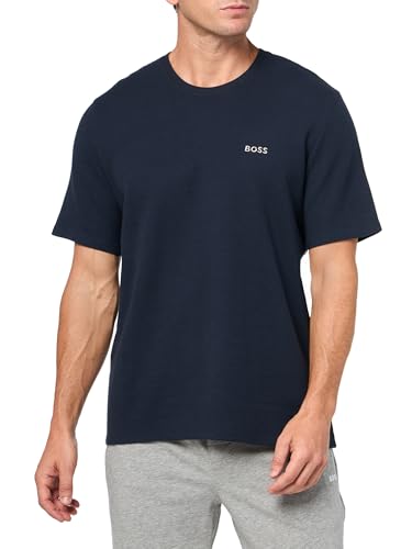 BOSS Men's Waffle Contrast Logo Short-Sleeve T-Shirt