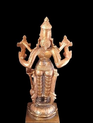 Image of Copper Idols of god Srinivasa Perumal 6 inches,560 garm Pack of 1 Piece