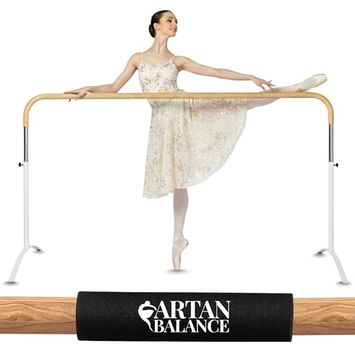 Ballet Barre Portable for Home or Studio, Height Adjustable Bar for Stretch, Pilates, Dance or Active Workouts, Single or Double Bar, Kids and Adults