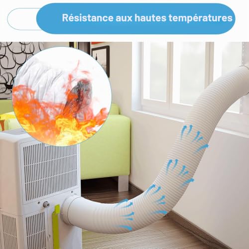 ComPDCVD Tuyau d'évacuation 125 mm x 3 m Tuyau D'évacuation D'air Blanc – vue 6