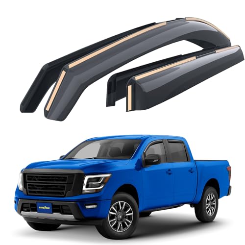 Goodyear Shatterproof in-Channel Window Deflectors for Nissan Titan 2017-2024 Crew