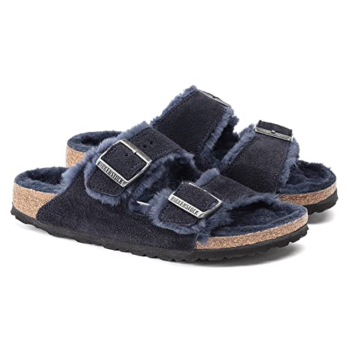 Birkenstock Arizona Suede Shearling Sandals - Cozy Comfort with Adjustable Straps for Winter Evenings - Multiple Colors & Sizes3